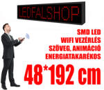 Qiangli Led Kültéri fényújság (48x192 cm) - Piros - P10