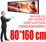 Ledfalshop Kültéri fényújság - Színes (80x160 cm) P5