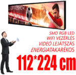 Ledfalshop Kültéri fényújság - Színes (112x224 cm) P3