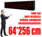 Ledfalshop Kültéri fényújság (64x256 cm) - Zöld - P10