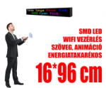Ledfalshop Kültéri fényújság (16x96 cm) - 7 színű - P10