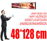 Ledfalshop Kültéri fényújság - Színes (48x128 cm) P8