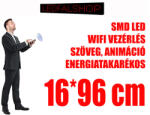 Ledfalshop Kültéri fényújság (16x96 cm) - Piros - P10