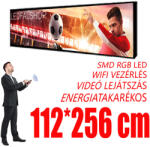 Ledfalshop Kültéri fényújság - Színes (112x256 cm) P3
