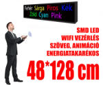 Ledfalshop Kültéri fényújság (48x128 cm) - 7 színű - P10