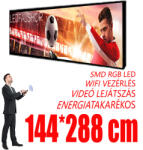 Qiangli Led Kültéri fényújság - Színes (144x288 cm) P8