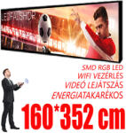 Ledfalshop Beltéri fényújság - Színes (160x352 cm) P2