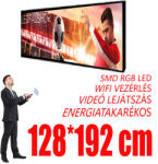 Ledfalshop Kültéri fényújság - Színes (128x192 cm) P8