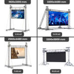 Ledfalshop Kültéri színes ledfal (P 4 mm) 11, 5 m2 / 2, 6 x 4, 5 m