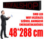Ledfalshop Kültéri fényújság (48x288 cm) - Fehér - P10