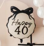  Fekete-bézs-40-es fólia lufi