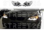 TUNING-TEC Faruri 3D LED Angel Eyes compatibil cu BMW Seria 5 E60 E61 (2003-2007) Crom (6836)