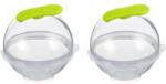 Ibili Set 2 forme gheata sfera Ibili, silicon plastic, 7x11 cm, transparent verde (IBI-870550)