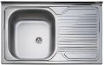 haaus Chiuveta Sanq, 1 Cuva stanga, Inox lucios, pe masca, 80 x 50 cm (96113)