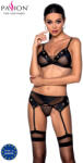 Passion Nessy Garter Set Curvy - Black