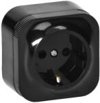 Anco 7205B IP20 falon kívüli 1-es fekete földelt dugaszolóaljzat (7205B) - officedepot
