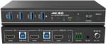 EVOCONNECT Switcher KVM 2x1, HDMI 4K@60, 18Gbps, HDCP2.3, HDR/HDR10/HDR10+/Dolby Vision, cu RS232 si telecomanda (2portKVMswitch4K60)