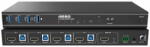 EVOCONNECT Switcher KVM 4x1, HDMI 4K@60, 18Gbps, HDCP2.3, HDR/HDR10/HDR10+/Dolby Vision, cu RS232 si telecomanda (4portKVMswitch4K60)