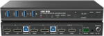 EVOCONNECT Switcher KVM 2x1, Dual=HDMI+DisplayPort=4K@60 Monitor, 18Gbps, HDCP2.3, HDR/HDR10/HDR10+/Dolby Vision, RS232 si telecomanda (2port_Dual_HDMI_DP_Monitor_KVMswitch4K60)