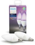 Philips Hue fehér és színes hangulat, 2x gyertyakörte 6, 5W E14 B39 DIM (929002294205)