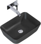 AREZZO design Mosdó, AREZZO design pultra ültethető mosdó RENI 46x33, matt antracit - zuhanykabin