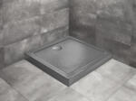 Radaway Zuhanytálca, Radaway Doros Stone C szögletes zuhanytálca előlappal 90x90 antracit, ajándék szifon - zuhanykabin