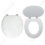 FERRO WC tető, Ferro kagylómintás fehér wc ülőke, MDF WC/MUSLELYRA