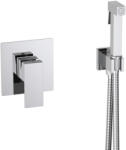 AREZZO design Bidé csaptelep, AREZZO design CUBEFIELD falsík alatti bidé csaptelep kézizuhannyal, króm - zuhanykabin