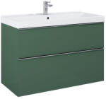 AREZZO design Alsó szekrény, AREZZO design MONTEREY 80 cm-es alsószekrény 2 fiókkal Matt Zöld színben, szifonki - zuhanykabin
