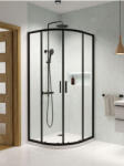 Radaway Zuhanykabin, Radaway Premium Pro Black PDD íves fekete zuhanykabin 100Bx100J - zuhanykabin