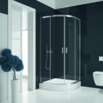 Roltechnik Zuhanykabin, Roltechnik New Trendy K-0514 Suvia íves zuhanykabin 80x80 - zuhanykabin