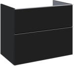 AREZZO design Alsó szekrény, AREZZO design MONTEREY 80 cm-es alsószekrény 2 fiókkal Matt fekete színben, szifon - zuhanykabin