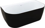 M-Acryl Kád, M-Acryl New Velvet kád 160x85 cm, fekete/fehér - zuhanykabin