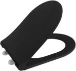 SAPHO WC tető, Sapho Avva slim wc ülőke, soft-close, króm/fekete 100787-110 - zuhanykabin