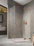 Radaway Zuhanykabin, Radaway Essenza Pro Brushed Copper KDD szögletes zuhanykabin 100x90 átlátszó - zuhanykabin