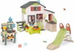 Smoby Căsuță pentru prieteni cu grădină mică și topogan de 1, 5 m Friends House Life Smoby extensibilă cu jet de apă și bucătărie de joacă pentru grădină (SM810250-A9) Casuta pentru copii