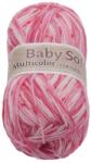 Jan Rejda Baby soft multicolor 100 g - 611 fehér, rózsaszín (6864)