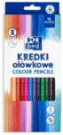 OXFORD Creioane colorate triunghiulare Oxford + ascutitoare, 12 culori (400174524)