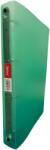 Optima Caiet mecanic 4 inele - D25mm, coperti flexibile PP, Optima Flex - verde transparent (OP-516502520) - vexio
