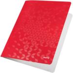 Leitz Dosar cu sina LEITZ WOW, carton laminat, FSC, A4, 250 coli, rosu (L-30010026) - vexio