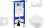 Geberit Duofix - Villeroy & Boch falra szerelhető WC és ülőkés szett, Sigma20 gombok, DirectFlush, SoftClose, CeramicPlus, fehér/króm 111.355. 00.5 NB4 (111.355.00.5 NB4)