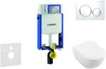 Geberit Kombifix - WC modul nyomógombos Sigma20, fehér/fényes króm + Villeroy Boch - WC és ülőkéje, DirectFlush, SoftClose, CeramicPlus 110.302. 00.5 NI4 (110.302.00.5 NI4)