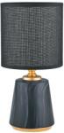 Zuma Line HS8605-BL - Asztali lámpa 1xE14/40W/230V fekete/arany/márvány dekoráció HS8605-BL (ZL0807)