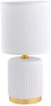 Zuma Line HS8720-WH - Asztali lámpa 1xE14/40W/230V fehér/arany HS8720-WH (ZL0803)