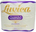  LUXICA тоалетна хартия, Quartet, 4 броя, 4 пласта, 100% Целулоза, 1 килограм