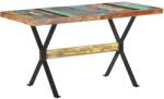 vidaXL tömör újrahasznosított fa étkezőasztal 140 x 70 x 76 cm (321607) - vidaxl
