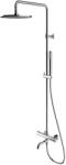 Omnires Y kád és zuhany szett fal termosztáttal trópusi zuhany opcióval króm Y1234CR (Y1234CR)