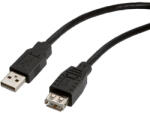 Roline 2m-es USB hosszabbító kábel male/female (Apa/Anya) fekete (ROLINE)