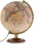 Cartographia Földgömb 30cm ANTIK világító, fatalp+fém meridián - A4 (232801286)