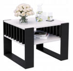  DEER kocka dohányzóasztal 55x55 - fekete/fehér (10000094561)